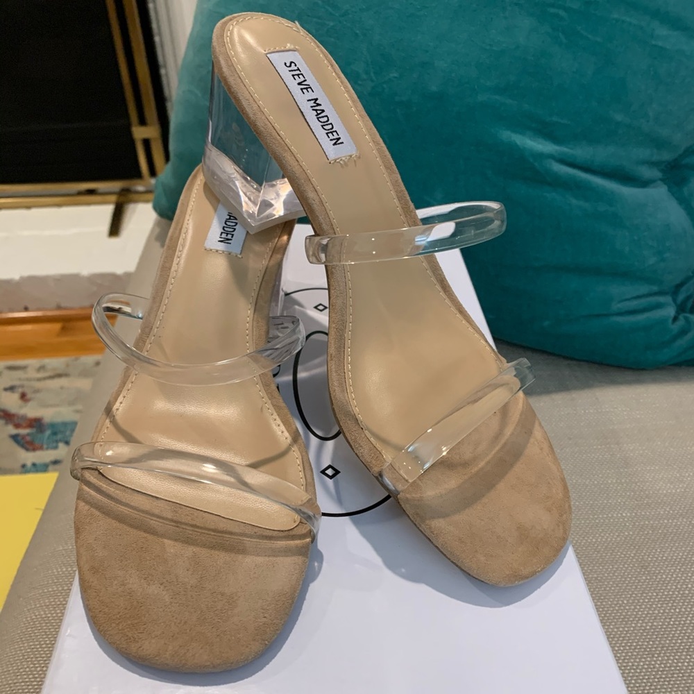 NWOT Steve Madden Clear Issy Heel Sandals | 8.5 🌺